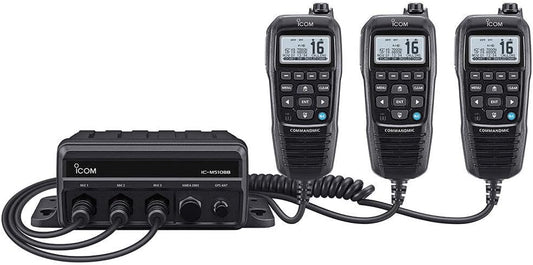 Icom Ic-M510bb 21 Black Box Vhf W/Black Command Mic & 3 Command Mic Ports