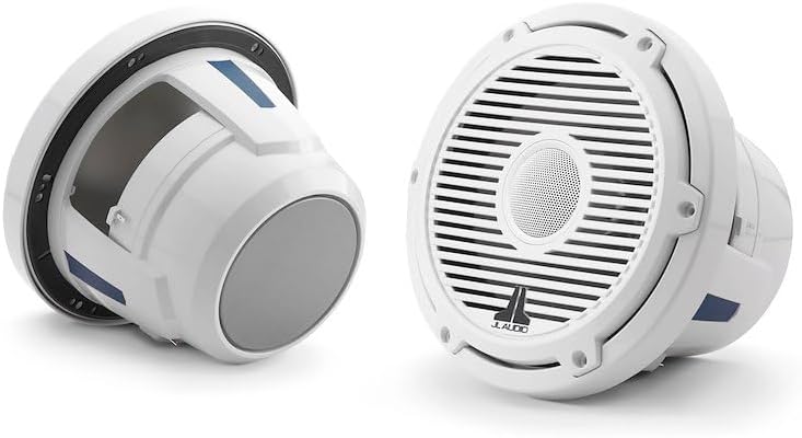 JL Audio M6 8.8in Coaxial Speakers White Classic Grille