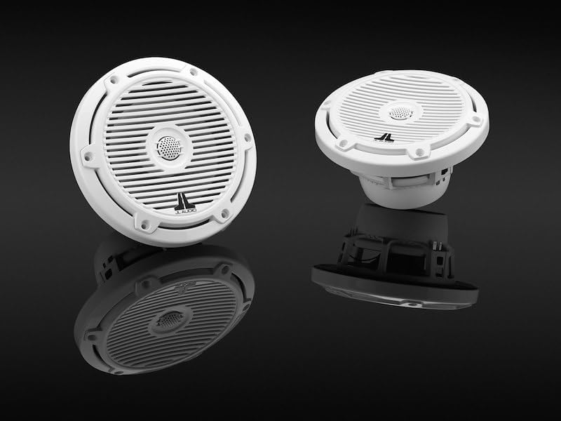 JL Audio M6 Series 6.5" Marine Coaxial Speakers w/Gloss White Classic Grille - M6-650X-C-3Gw