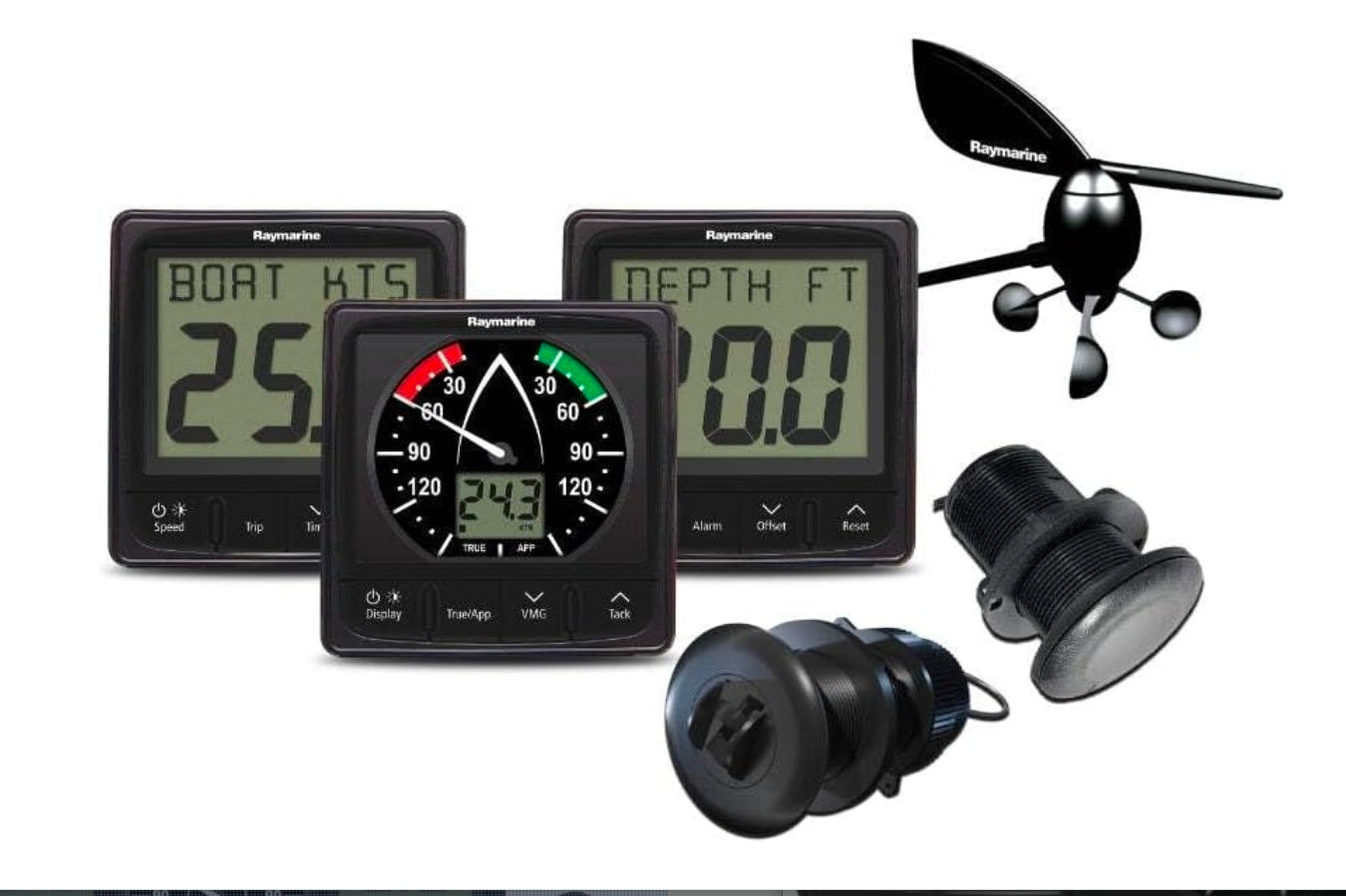 Raymarine i50/i60 Wind, Speed, Depth System Pack w/Transducers