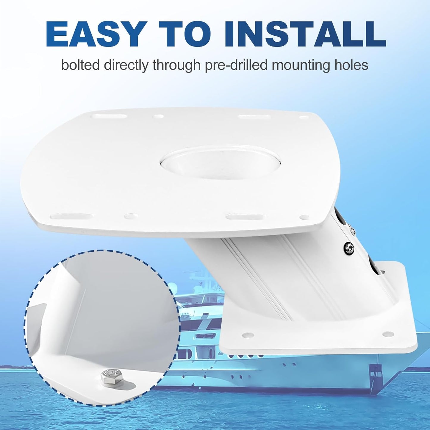 Aluminum Radar Mount 6" Forward Leaning - Garmin/Raymarine/Simrad