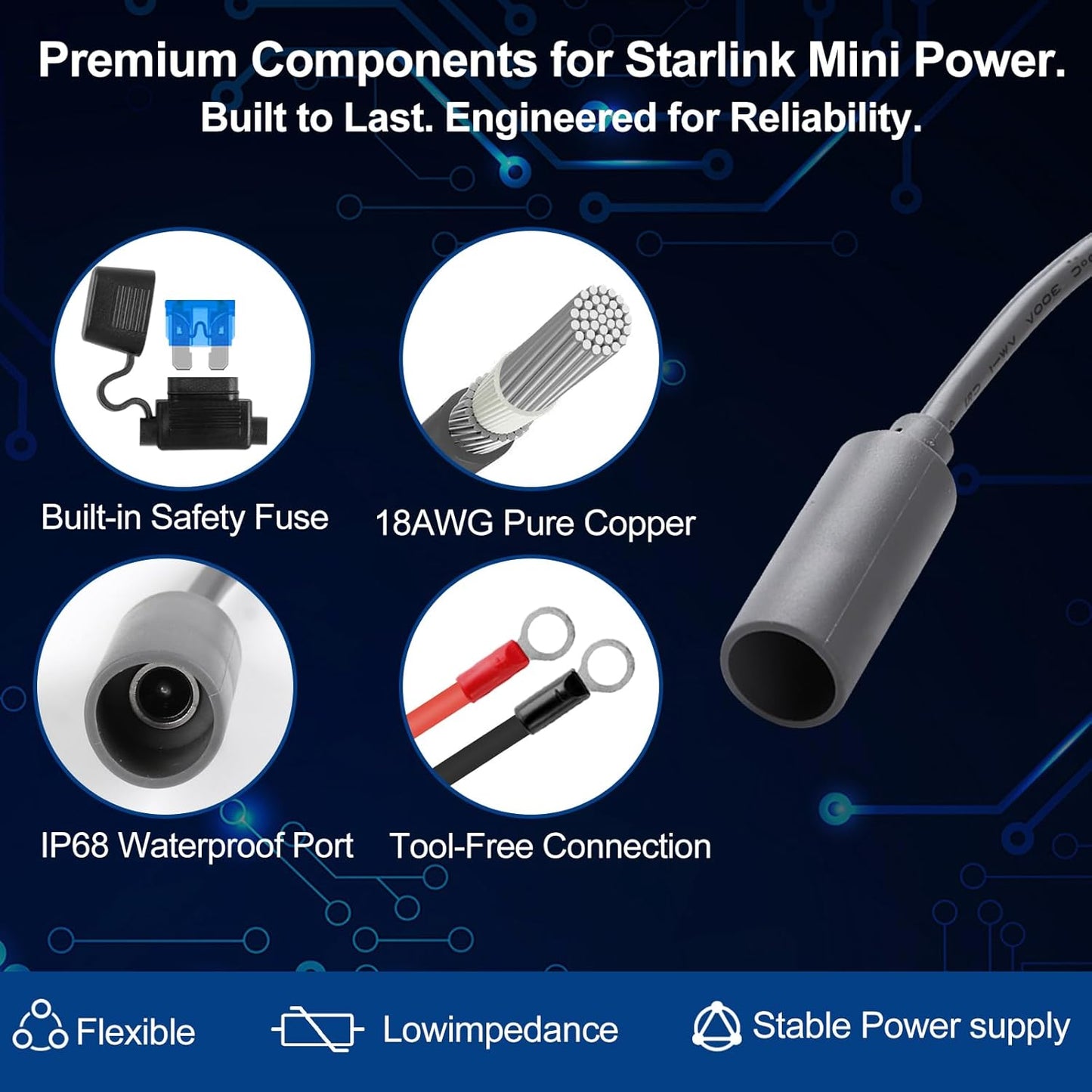 Starlink Mini 12V Adapter,