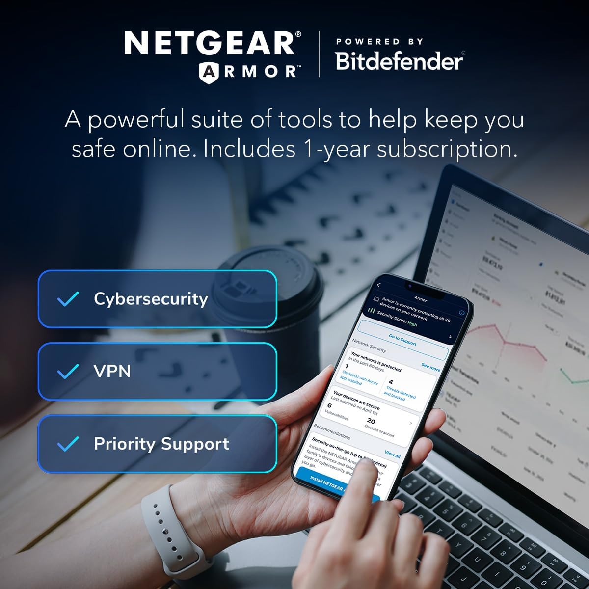 NETGEAR Orbi 970 Series Quad-Band WiFi 7 Mesh Network System (RBE973S)
