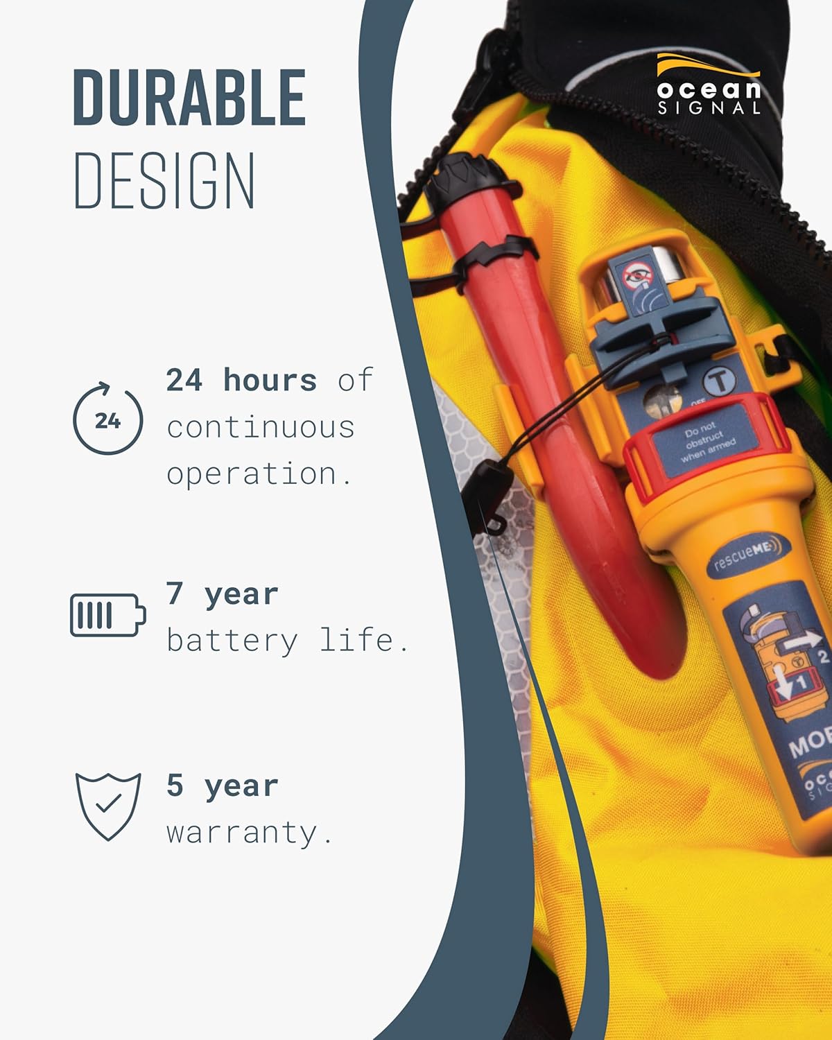 Ocean Signal rescueME MOB1 Personal AIS/DSC Man Overboard Device