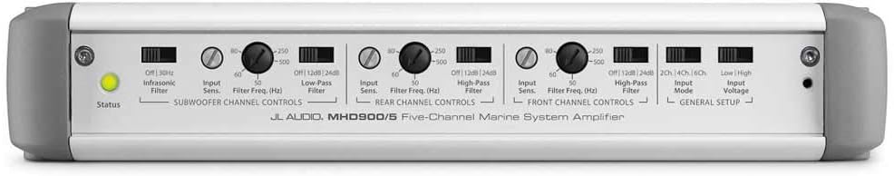 JL Audio MHD 5-Channel Full-Range Marine Amplifier, 900 Watts, 12V