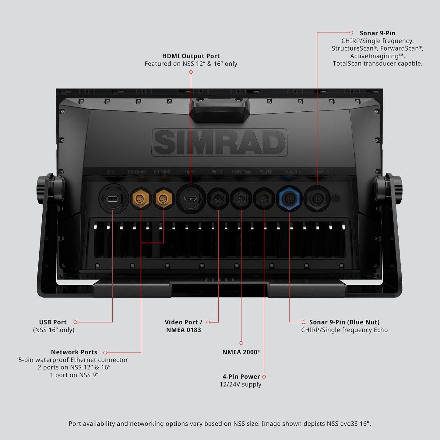 Simrad NSS16 evo3S 16" Multifunction Display with C-MAP Charts