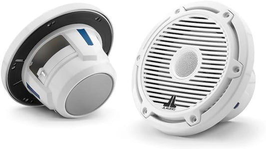 JL Audio M6 Series 6.5" Marine Coaxial Speakers w/Gloss White Classic Grille - M6-650X-C-3Gw