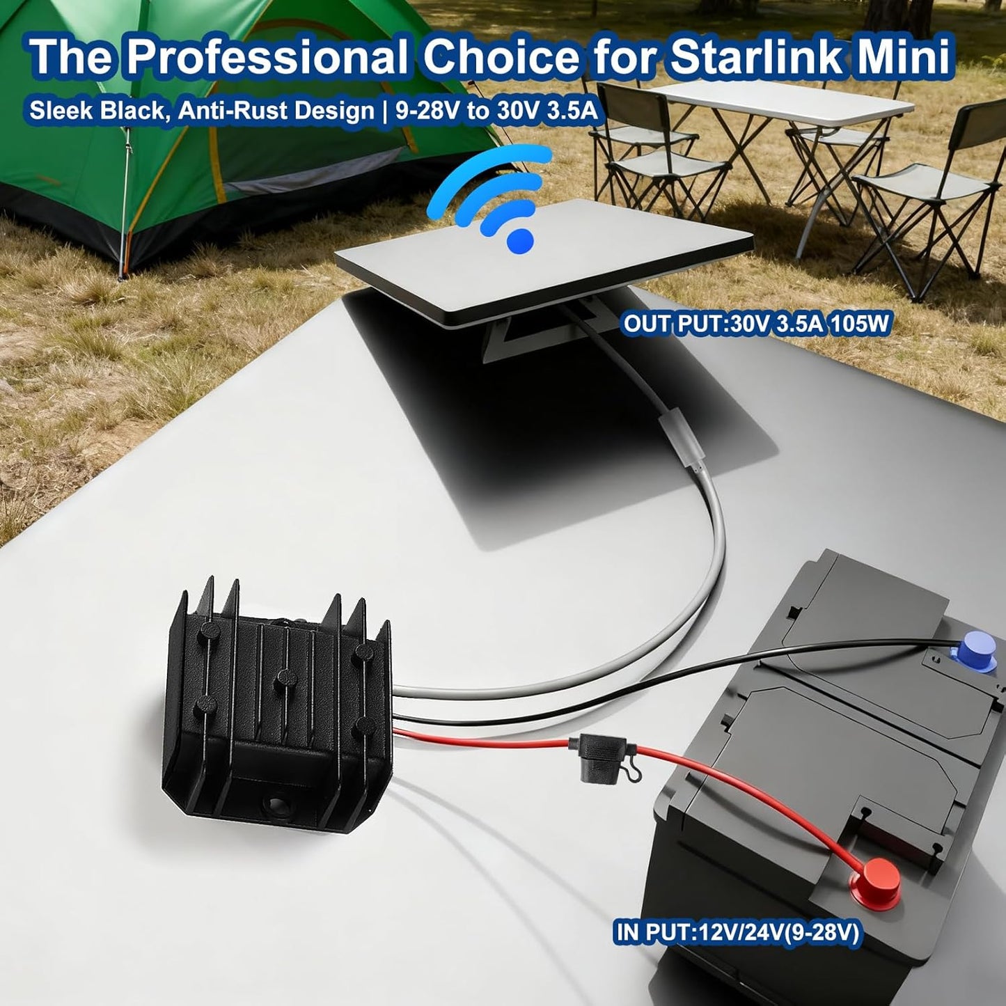 Starlink Mini 12V Adapter,