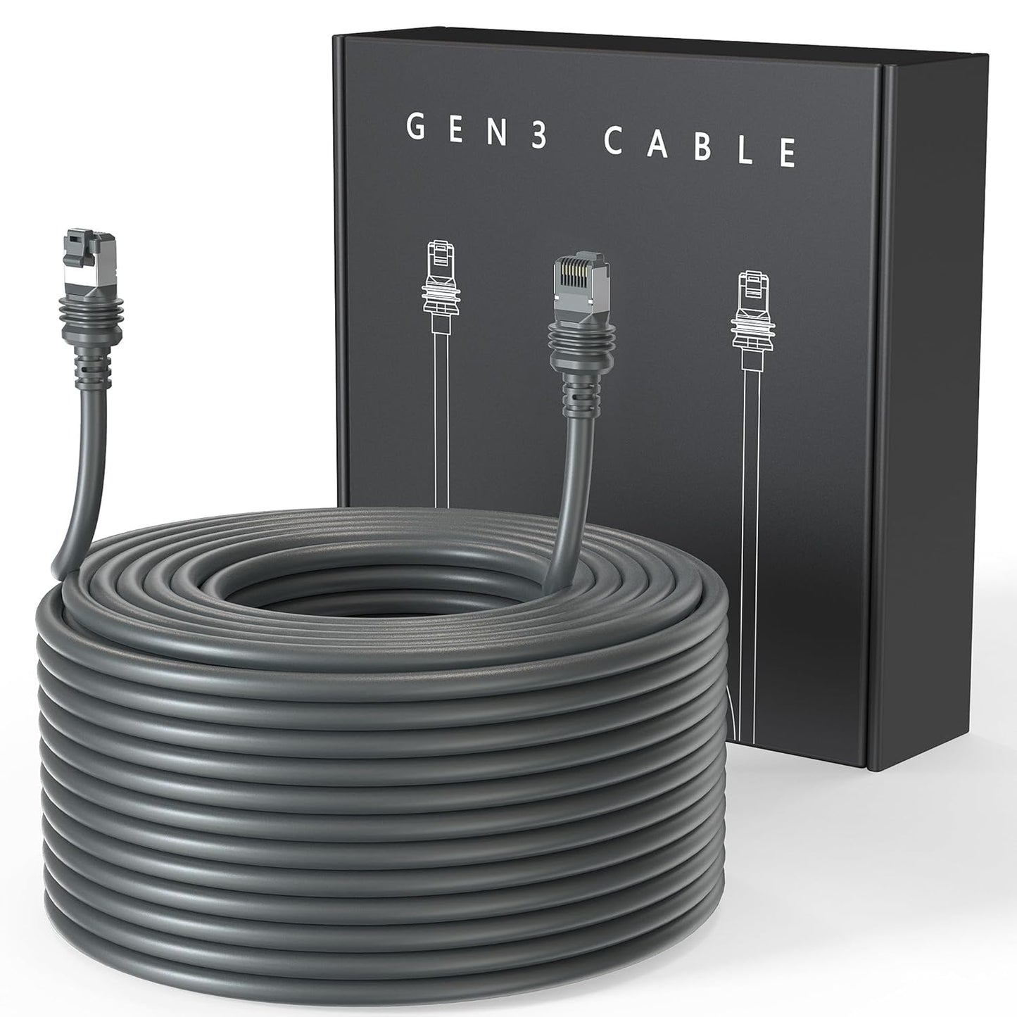 Starlink Cable 150FT  Replacement Cable,24AWG 2000Mbps High Speed CAT6 Cable for Starlink V3(150FT/46M)