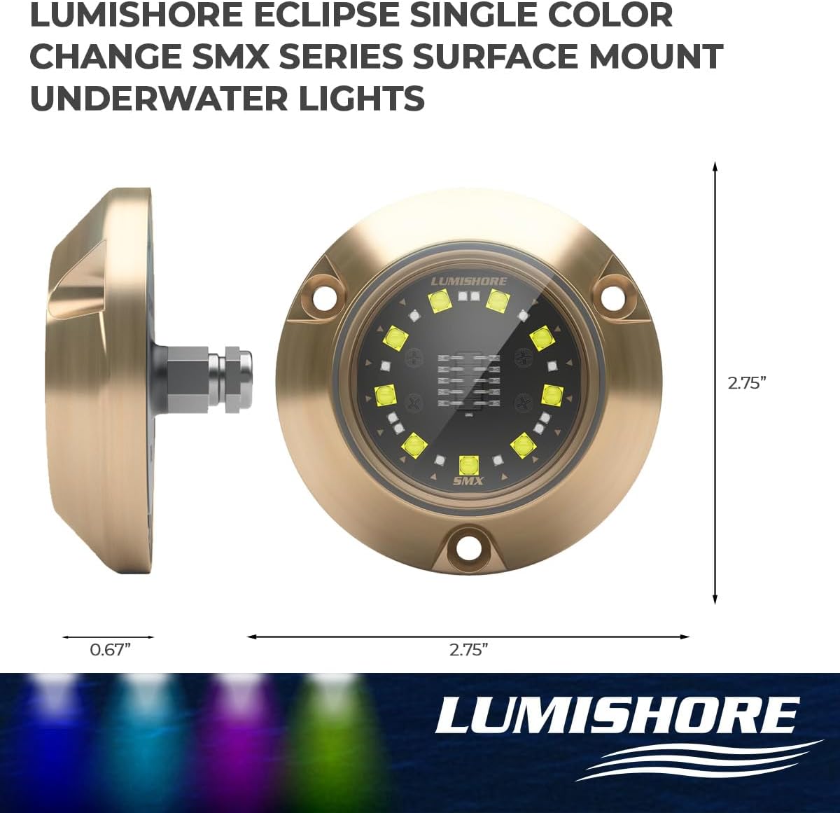 Lumishore ORA SMX24 Dual Color Underwater Light