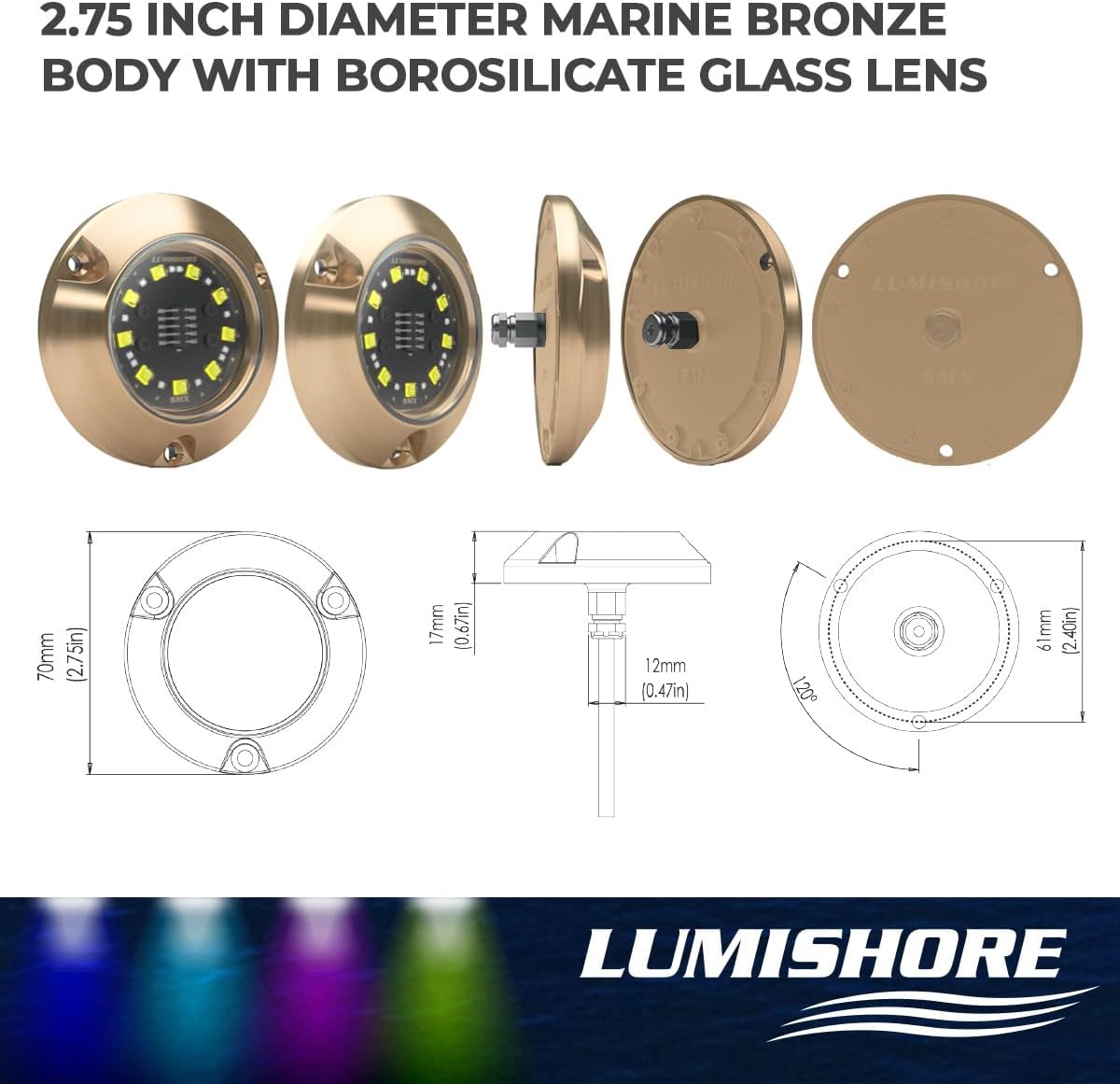 Lumishore SUPRA SMX24 Dual Color Underwater Light