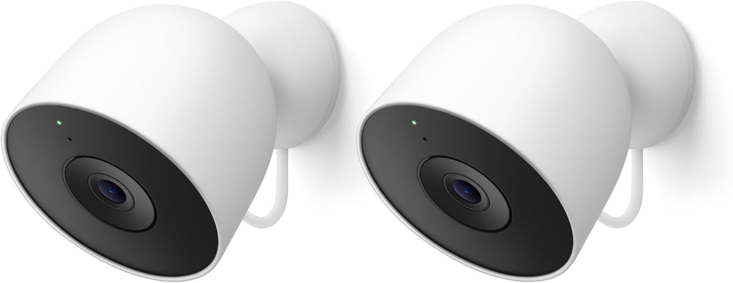 Google Nest Cam (Wired) 2-Pack Indoor/Outdoor Security Camera