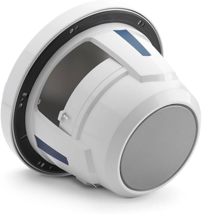 JL Audio M6 Series 7.7" Marine Coaxial Speakers w/Gloss White Sport Grille Transflective LED Lighting - M6-770X-S-GwGw-i [010-03074-00]