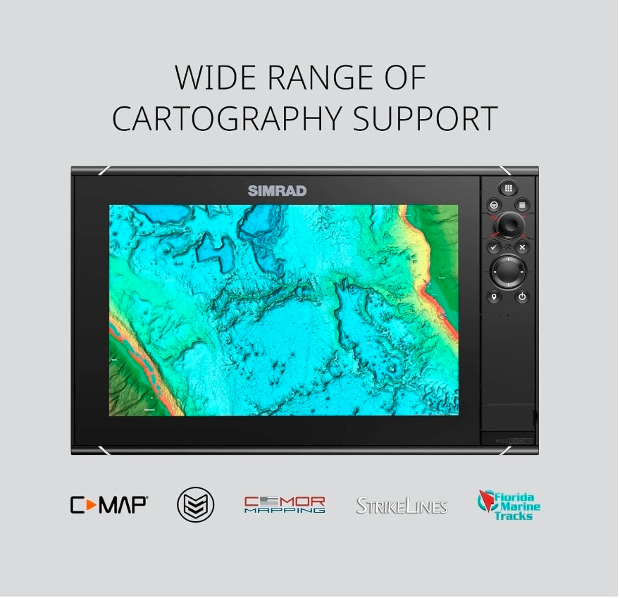 Simrad NSS Evo3S 9", 12" and 16" Multifunction Fish Finder Chartplotter with Preloaded C-MAP US Enhanced Charts