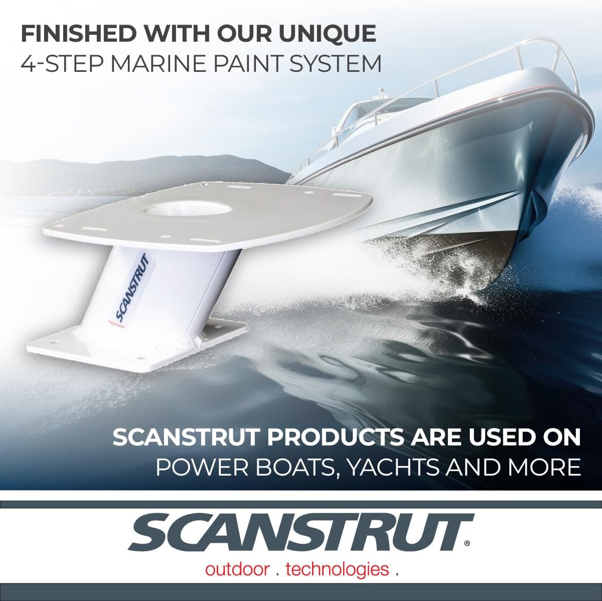Scanstrut Forward-Leaning Aluminum Radar Tower - 150mm