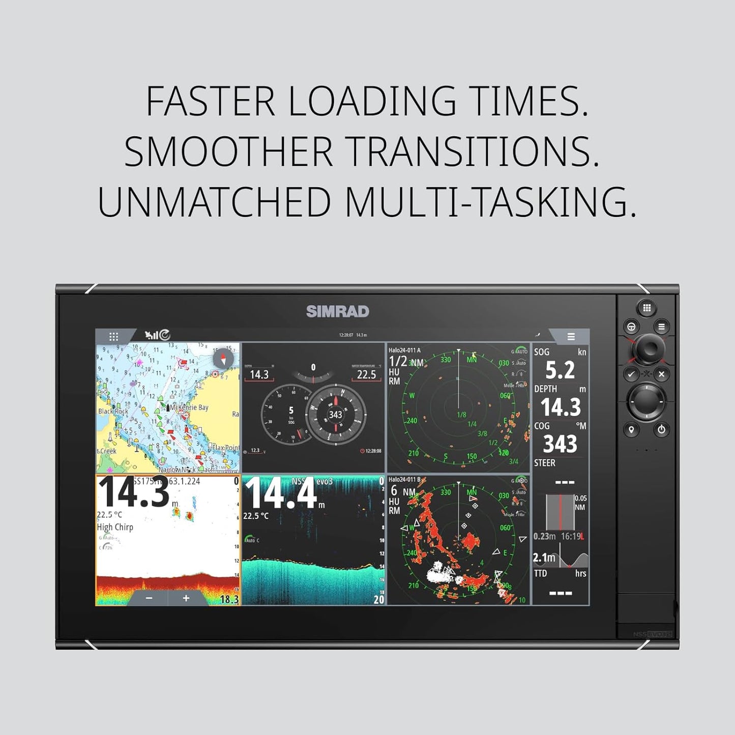Simrad NSS16 evo3S 16" Multifunction Display with C-MAP Charts