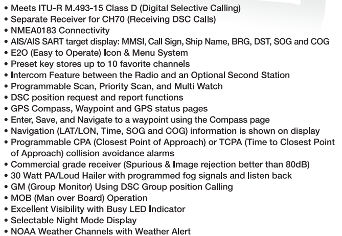 Standard Horizon GX2400 Matrix AIS+ 25W VHF Marine Radio